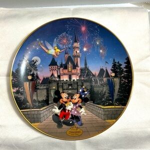 Disneyland 40th Anniversary Plate Sleeping Beauty Castle The Bradford Exchange